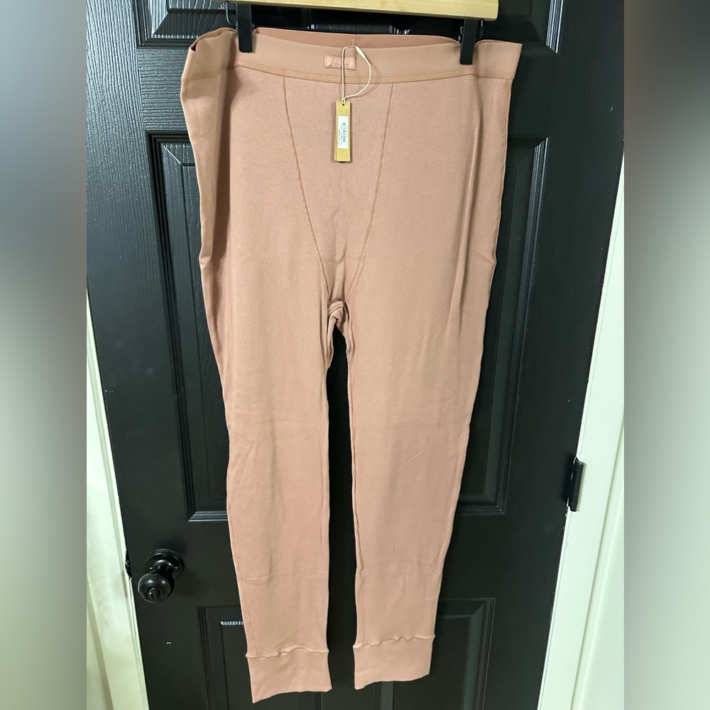 SKIMS Rose Clay Ribbed Leggings